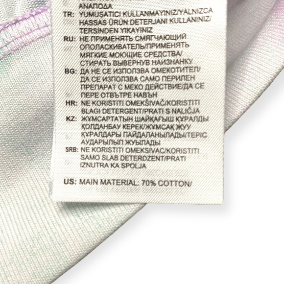 ADIDAS Men's Green/Purple Essentials Tie-Dyed Inspirational Hoodie - Small - Picture 11 of 13